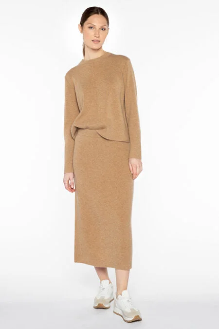 Kinross Cashmere Rib Skirt wrap skirt elegant