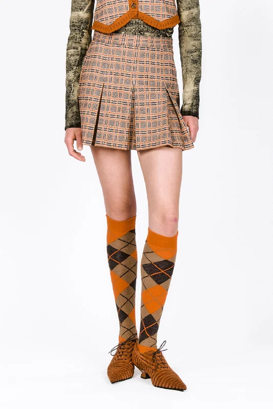 Londonderry Knit Mini Skirt wool skirt thick
