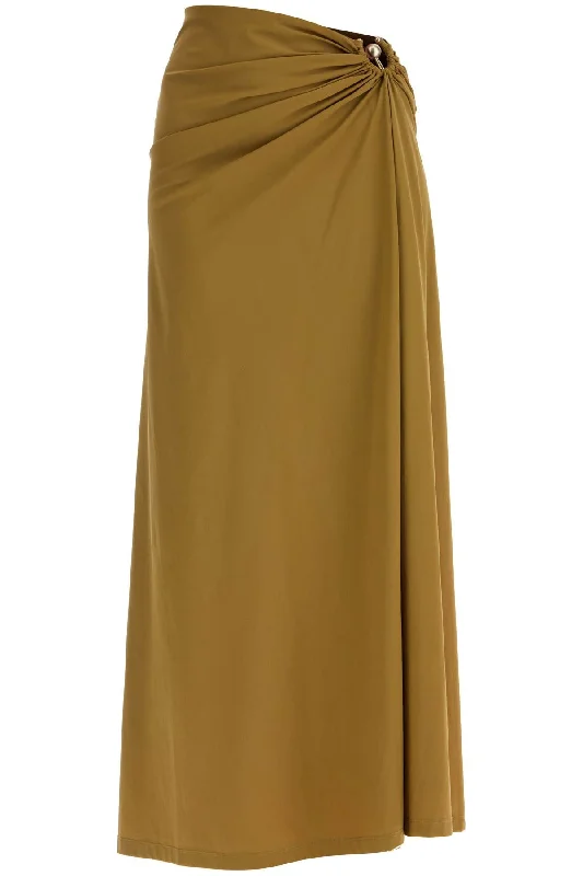 Long Lycra Skirt With Slit wool skirt thick