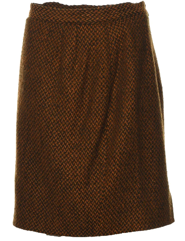 Pencil Shape Midi Skirt - M pencil skirt chic