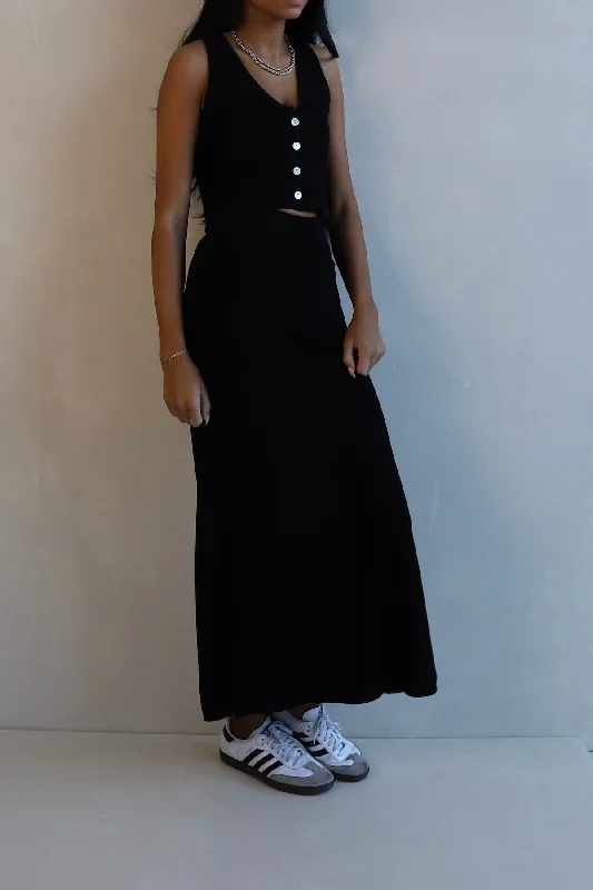 SONNY KNITTED MAXI SKIRT linen skirt natural