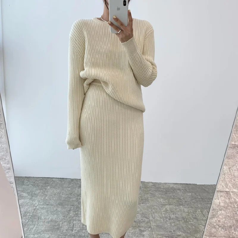 Stansie Knit Skirt Set velvet skirt plush