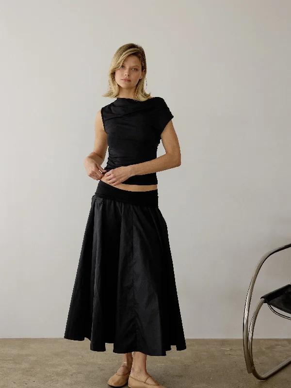 THE GAIL SKIRT cashmere skirt rich