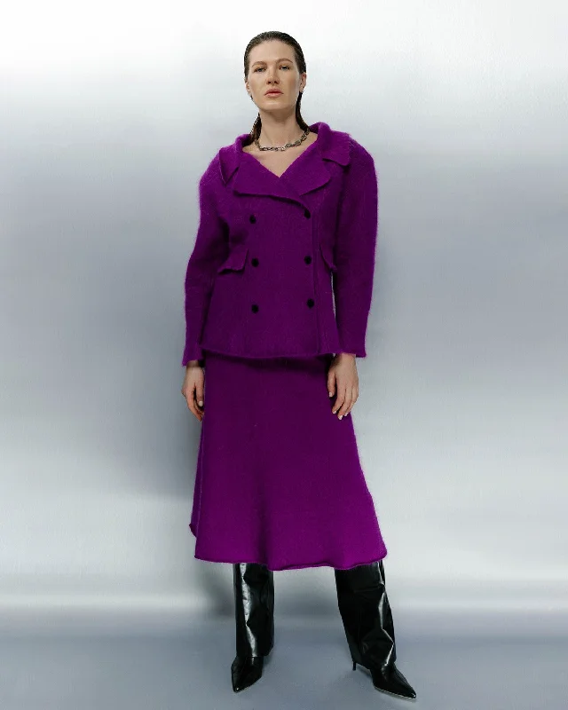 Violet skirt wool skirt sturdy